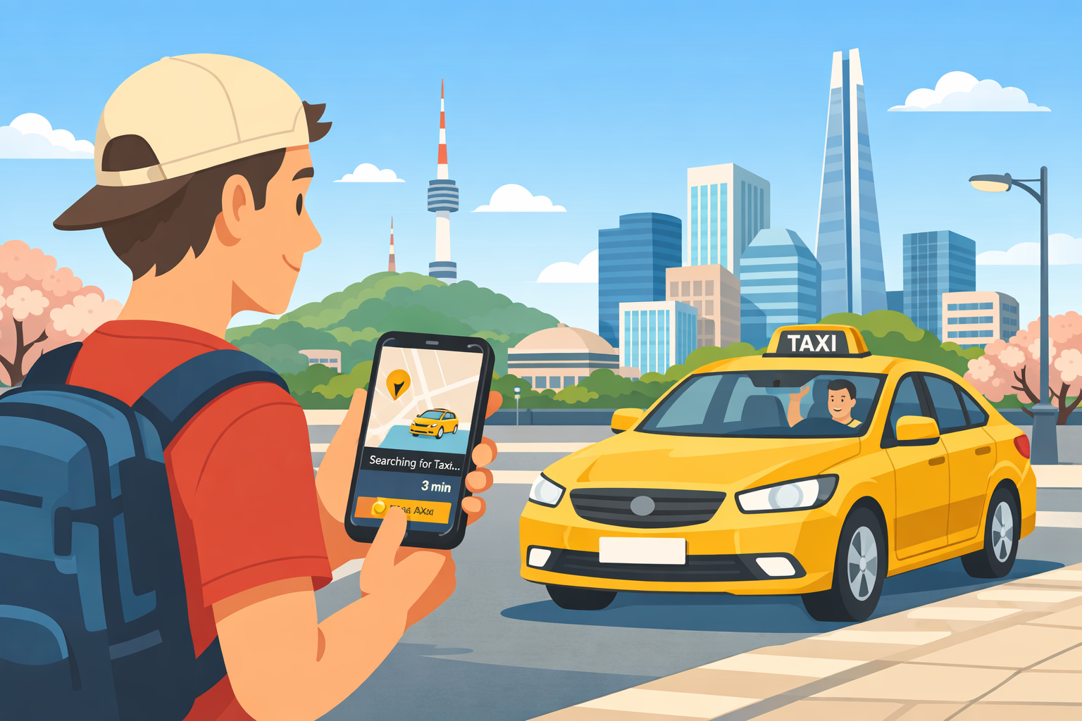How to Call a Taxi in Korea Using Mobile Apps
